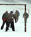 Футбол под снегом